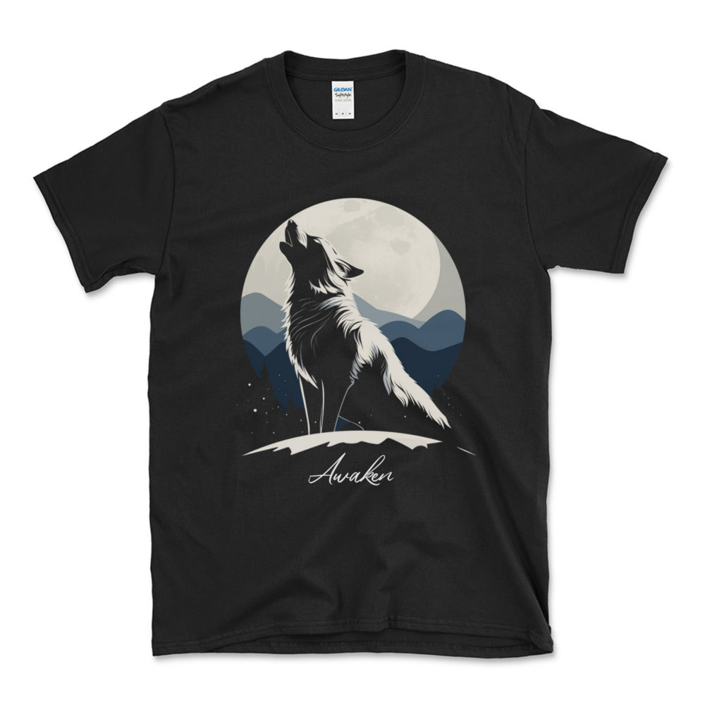 Awaken Wolf Silhouette Unisex T-Shirt