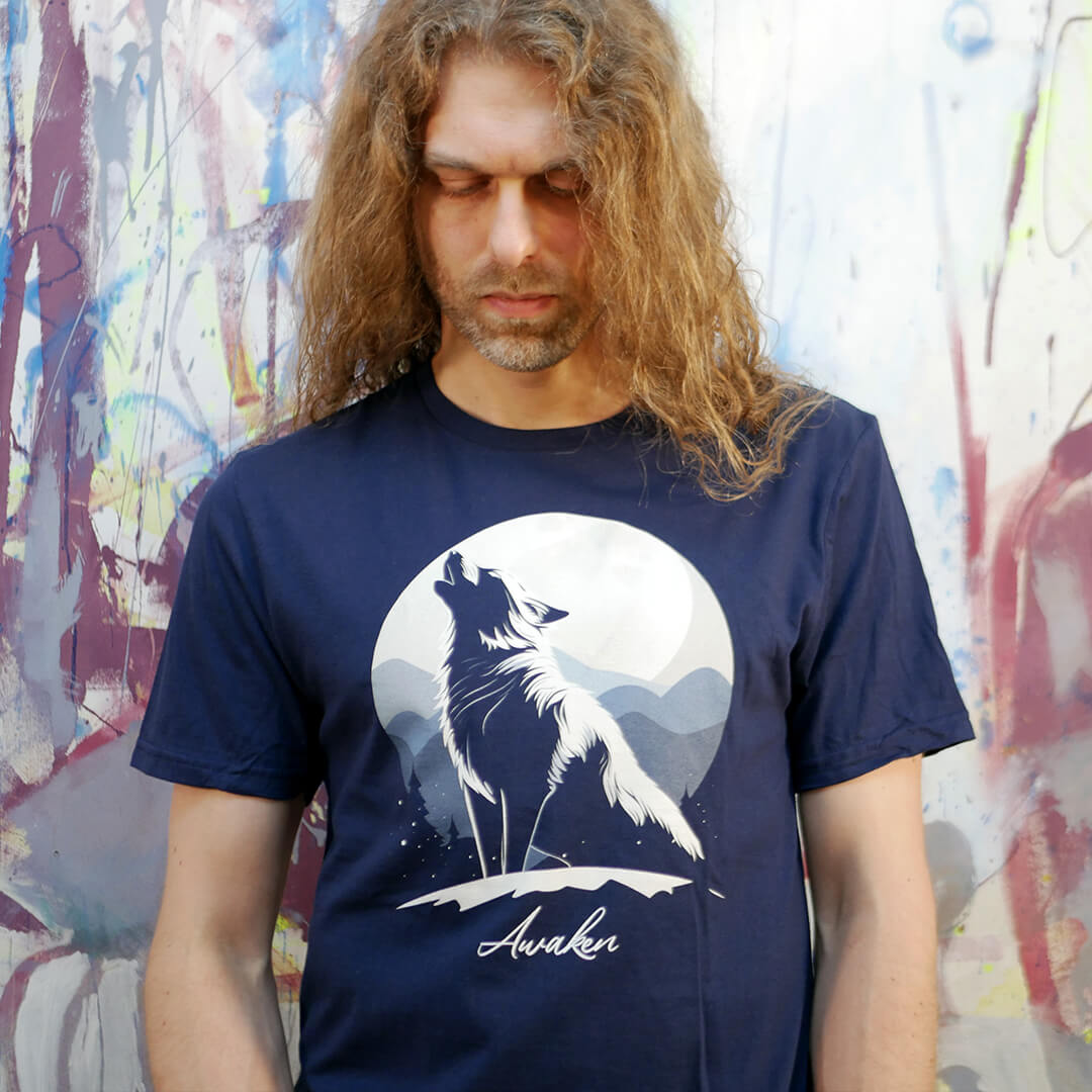 Awaken Wolf Silhouette Unisex T-Shirt