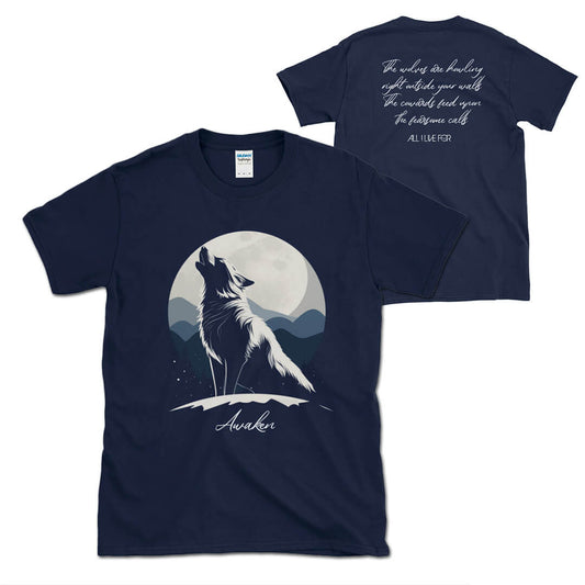 Awaken Wolf Silhouette Unisex T-Shirt